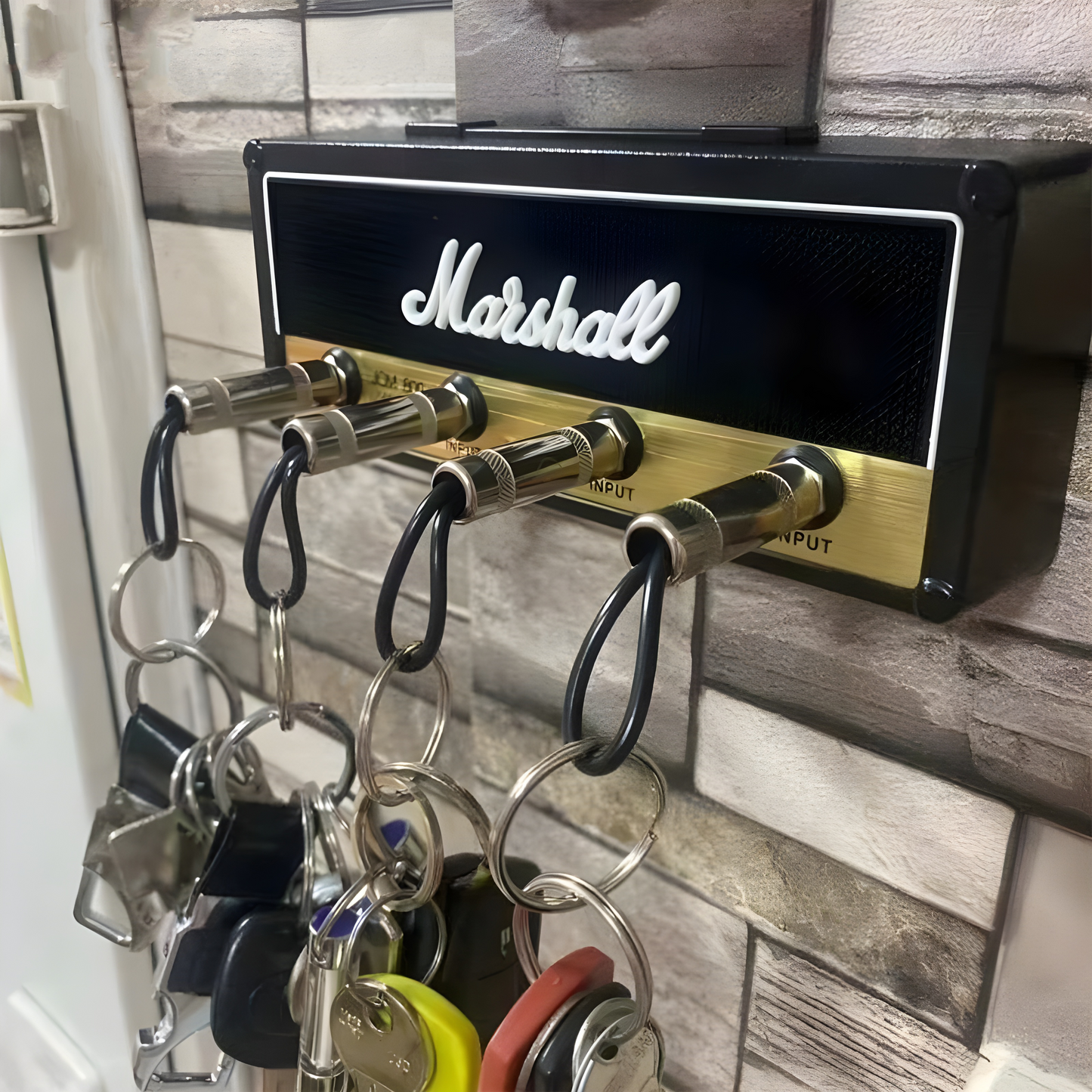 Wall mounting guitar amp key holder