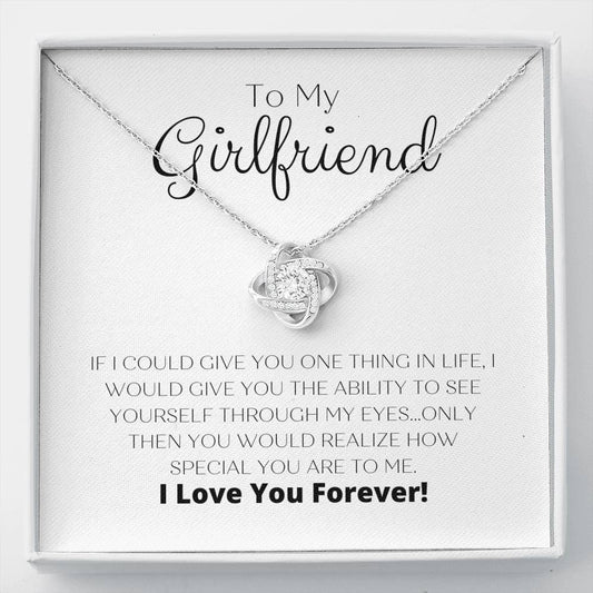 To My Girlfriend Love Knot Necklace